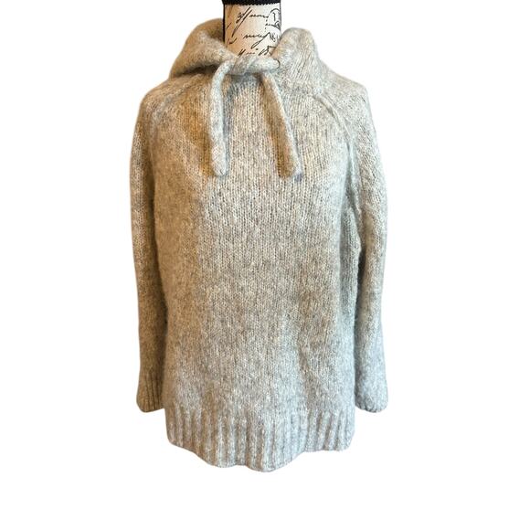 Sweaty Betty Alpaca Mohair Blend Hoodie Heather Gray Size M ScandiStyle - Picture 2 of 8